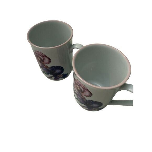 Set of 2 Gorgeous Royal Iris Potpourri Press coffee mug 1992 vintage - Picture 6 of 6